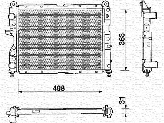 MAGNETI MARELLI Radiaator,mootorijahutus 350213106000